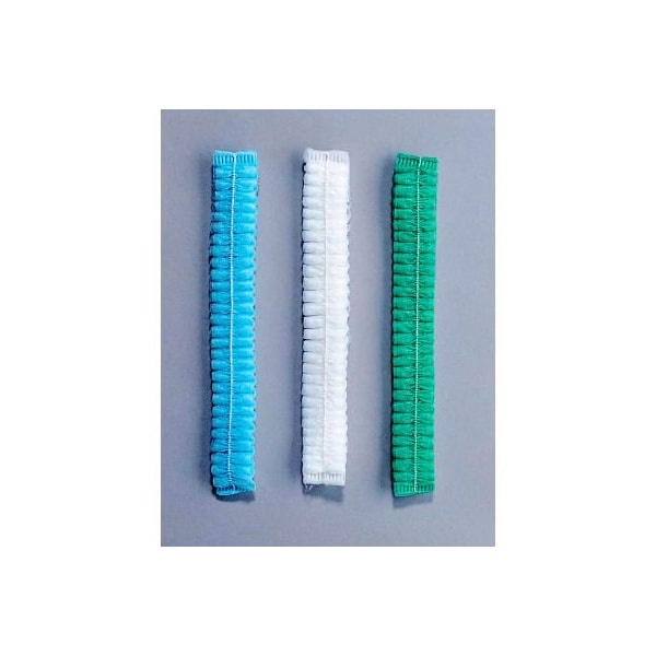 Keystone Safety Pleated Polypropylene Bouffant Cap, 100% Latex Free, Blue, 21", 100/Bag, 10 Bags/Case 111NWI-10-21-BLUE - main